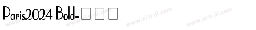 Paris2024 Bold字体转换